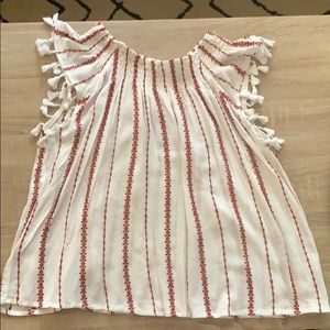 Striped off the shoulder top